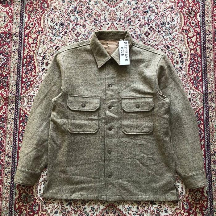 Kemeja Uniqlo wool overshirt jacket Vintage wool overshirt Hi429