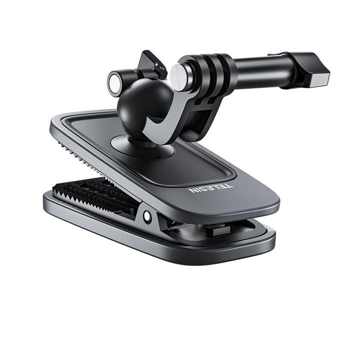 360° Rotation Universal Magnetic Backpack Clip Clamp Mount For GoPro