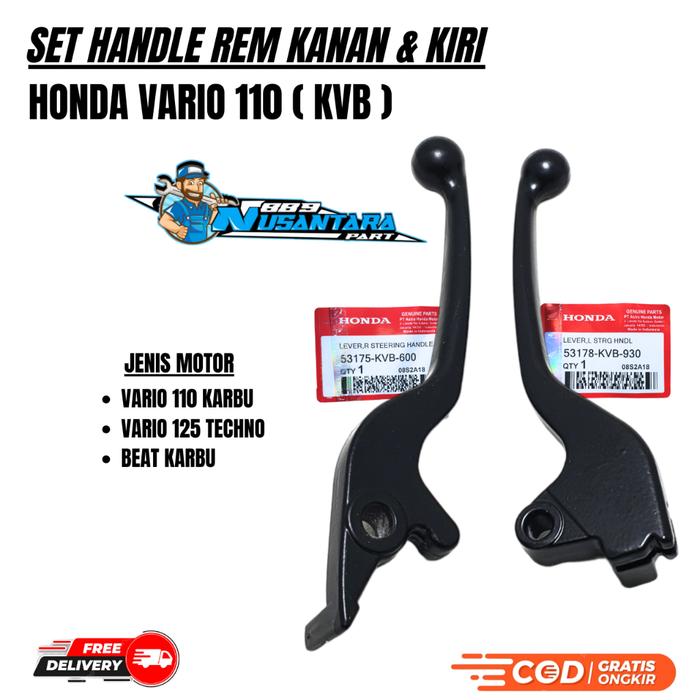 PAKET KVB HANDEL HANDLE REM KIRI / KANAN VARIO 11O KARBU BEAT FI SCOOPY FI / GAGANG REM SET VARIO 11
