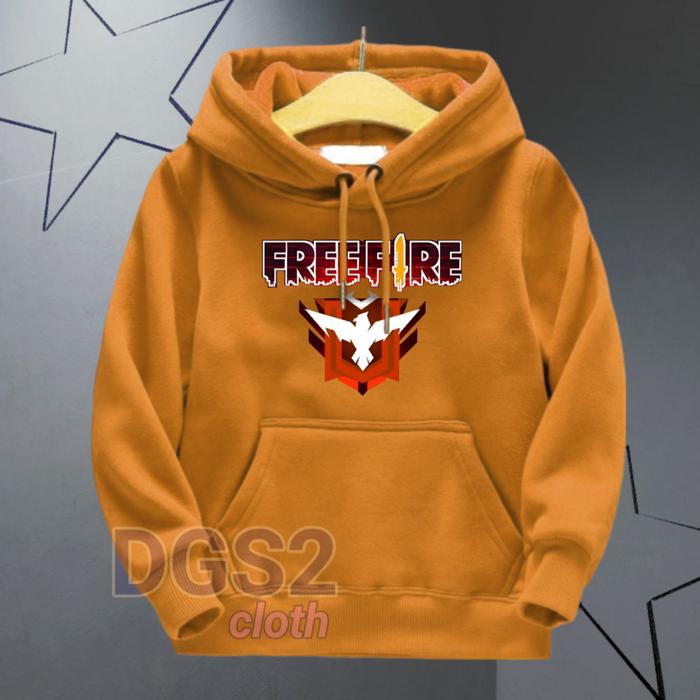 Hoodie Anak Laki Laki FF FREE FIRE Sweater Anak Cowok Terbaru | Jaket Hodie Switer Anak FreeFire Umu