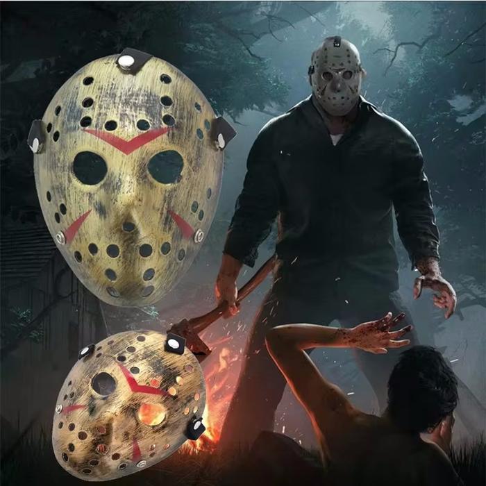 Realistic Friday The 13th Jason Voorhees Hockey Mask - Iconic Horror Movie Mask for Adult Men, Suita