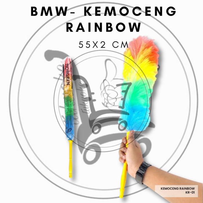 Kemoceng Warna Warni Pembersih Antii Debu Kemoceng Plastik Rafia Duster Pembersih Debu Motif Pelangi