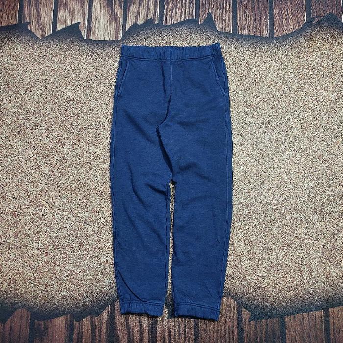 celana jogger panjang pria UNIQLO HEATTECH navy daleman sherpa tebal hangat celana casual murah bavg