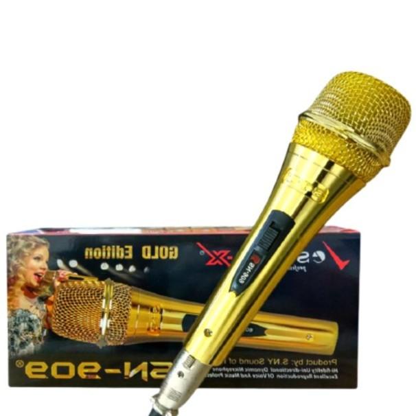 MICROPHONE/MIC GENGGAM/MIC KABEL GAGANG BESI GOLD SONY SN-909 MURAH SUPER MURAH BERGARANSI