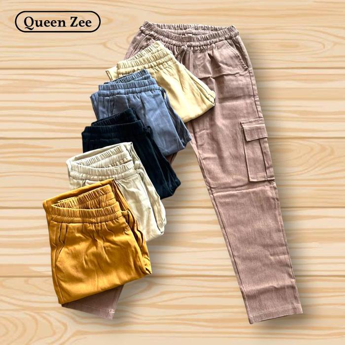 Queen Zee - Celana Cargo Luna Premium – Celana Panjang Model Terbaru 2025