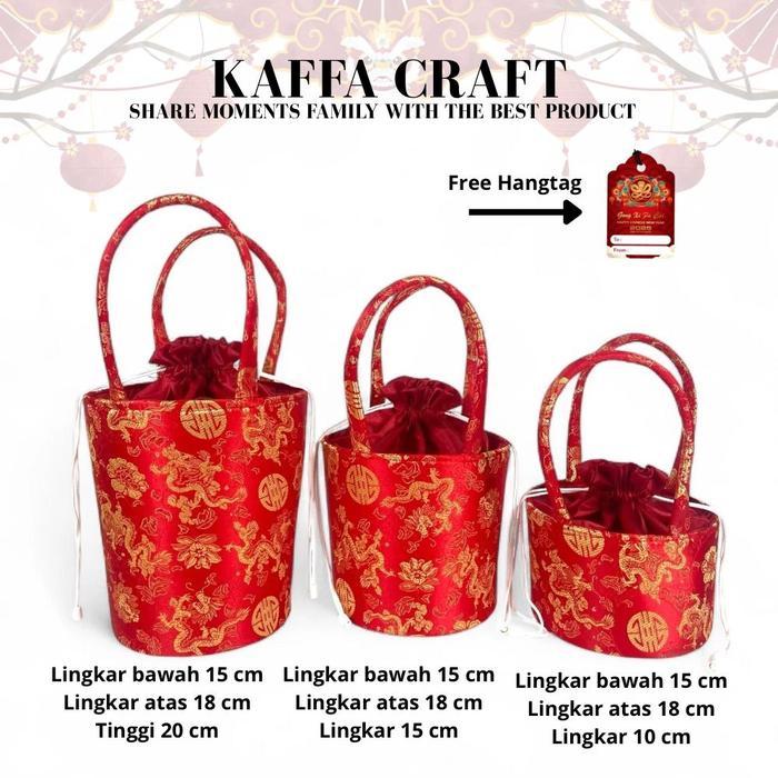 KaffaCraft - Tas Parcel Cheongsam imlek Premium Trendy Natal Terbaru