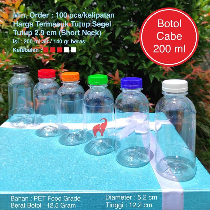 Botol Plastik Cabe 200 ml 200ml / Botol Jus 200 ml SN PET