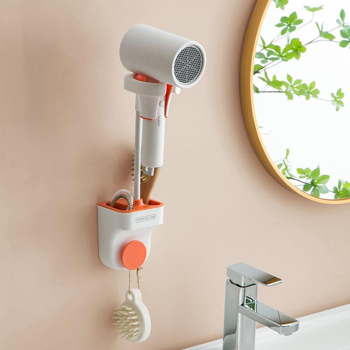 Hands Free Standing Hair Dryer Holder 360 Degree Rotation Bathroom