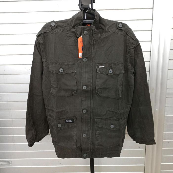 Jaket Safari Cargo Cardinal Katun Original Kerah Terbaru EAJAN65 Nyaman Tebal Pria Panjang Parka