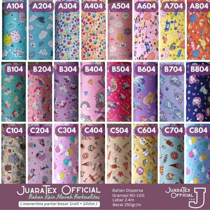 JuaraTex : Kain Sprei Meteran Gorden Piyama Microtex (GROSIR 04)