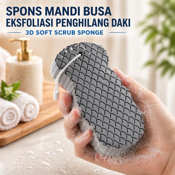 Mtos Mall | Spons Mandi Eksfoliasi | Spons Busa Mandi | Soft Scrub Sponge