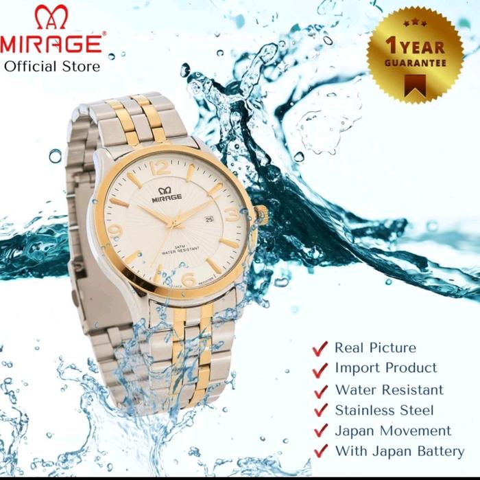 jam tangan anti air merk mirage. garansi toko 1th untuk pembelian di atas 250rb
