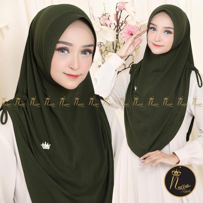 NAFISA Hijab Instan Serut Pad Jersey Super