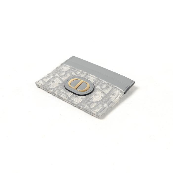 Dompet CHRISTIAN DIOR MONTAIGNE 30 FREESIA OBLIQUE GREY CARD HOLDER 100% ORIGINAL
