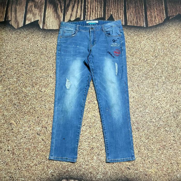 celana jeans biru pria BANGBANG blue washed denim fading casual murah bagus size 31