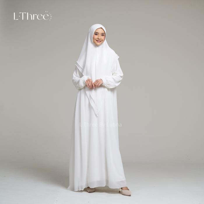 Maira Gamis Set Umrah - Lthree By Lubna Simple Elegant Gamis Syari Muslim Wanita