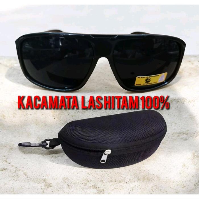 Kacamata Las Listrik 100% Hitam Lensa Asli kaca Cocok untuk Las Listrik KARBIT