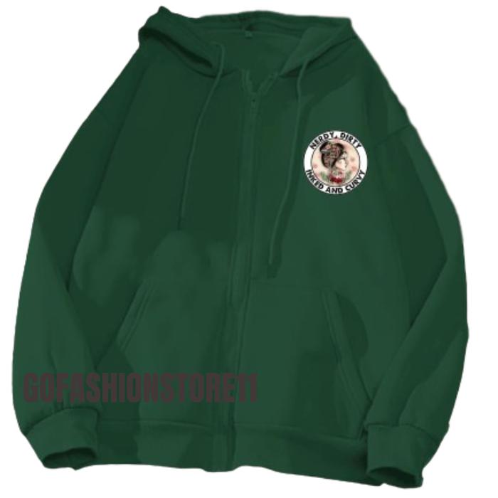 Jaket resleting wanita Inked Nerdy size L XL XXL 3XL 4XL jaket wanita terbaru 2023 jaket sweater wan