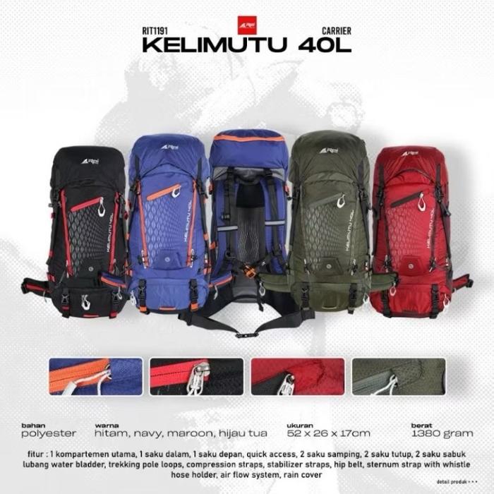 Tas Ransel Semi Carrier Kelimutu 40 Liter Arei Outdoorgear