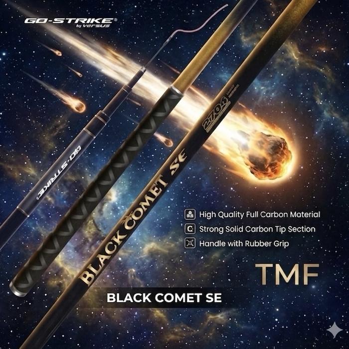 Tegek black comet se bahan full carbon spek hard ready mulai ukuran 210,240,270
