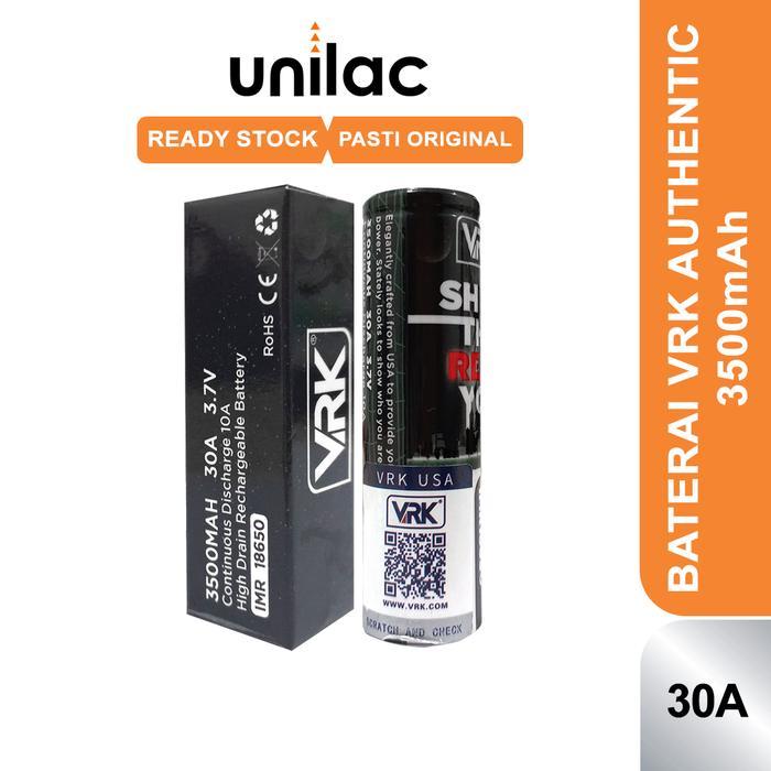 Authentic Baterai 18650 VRK Battery IMR 3500mAh - Baterai VRK Authentic 40 A 3.7 V