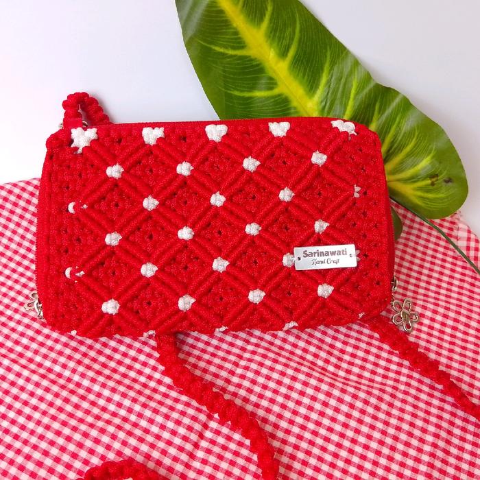 Dompet tali kur sekat selempang wanita