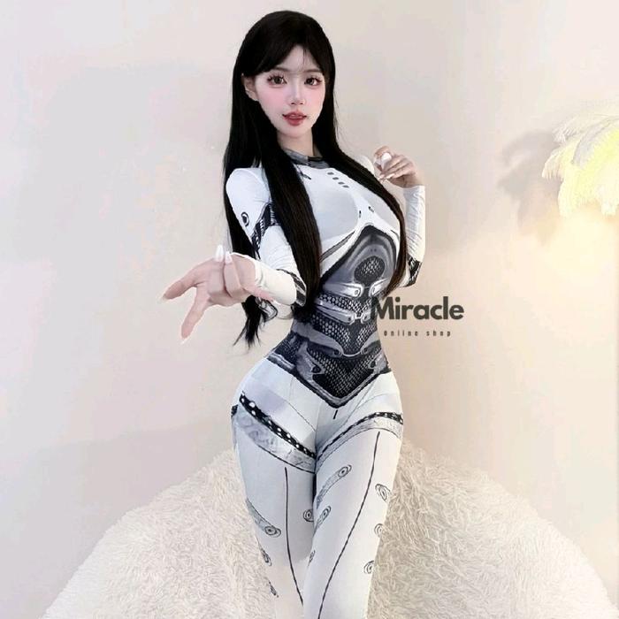 Lingerie sexy piyama fantasy cosplay kostum bodysuit bodystocking open crotch baju dinas malam clubb