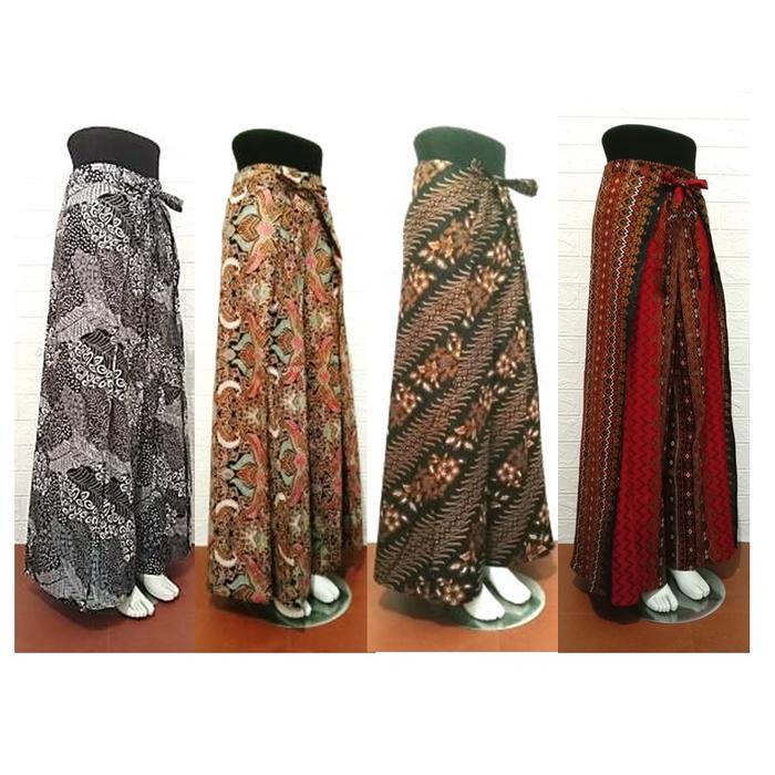 CELANA PANJANG WANITA MOTIF BATIK WRAP PANTS IKAT BATIK KATUN PREMIUM