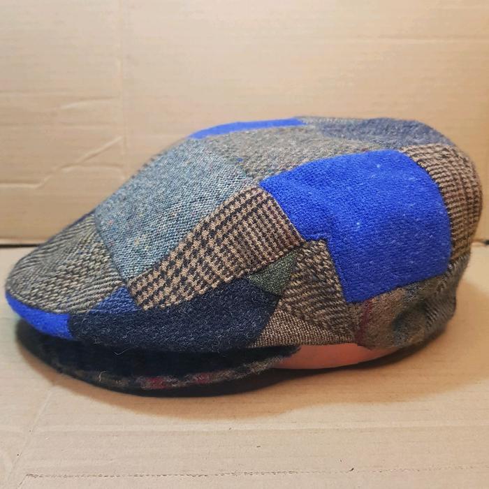 Flat Cap Wool Patchwork Irlandia / Topi Copet Wool