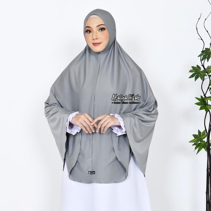 Jilbab Hijab Khimar Bergo Malay Dagu Tali Instan Daily Non Pet Polos Jumbo Syari Muslim - Kerudung -