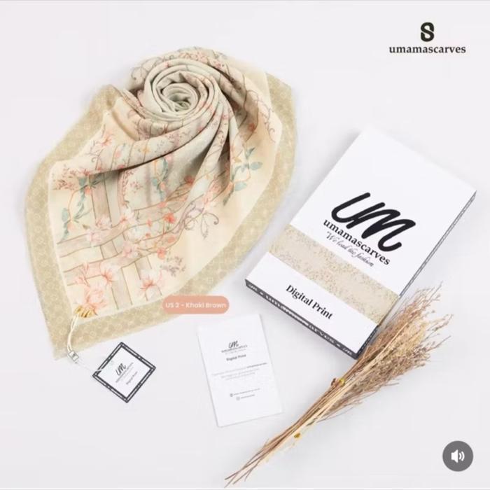 Hijab Box Segiempat Motif Digital Print Umama Scarves plat UM