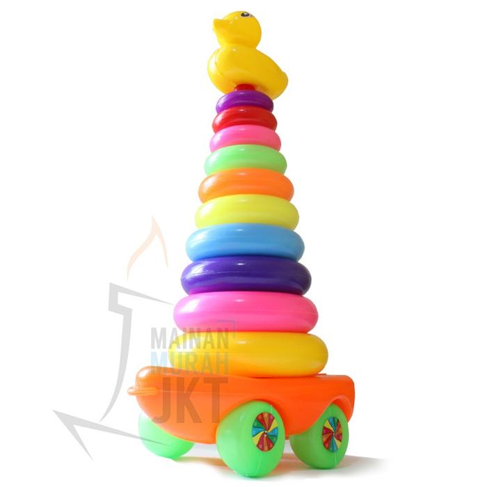 Figureans Mainan Donat Susun Roda Donat Mainan Anak Ring Donat