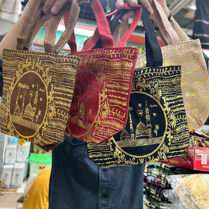 Tas Arab Handbag Wanita Motif Mekah Madinah Totebag Cewek