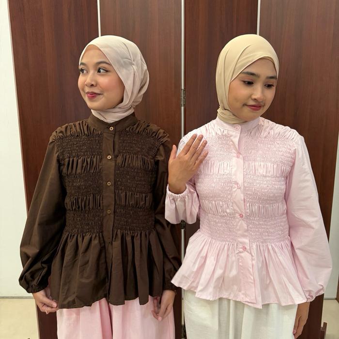 Mina Smocked Shirt / Atasan / Kemeja Smocked