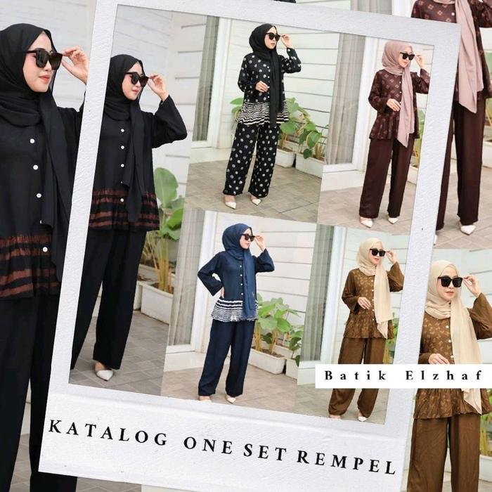 ONE SET ELZHAF, SETELAN ELZHAF, ONE SET TWILL PEKALONGAN