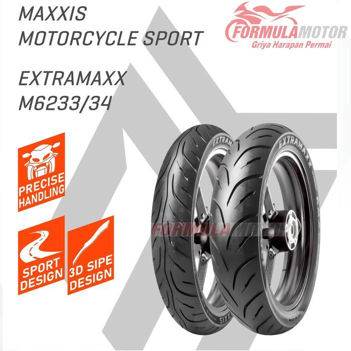 Terbaik Maxxis Extramaxx Ring 17 Tubeless All Size - Ban Motor Sport/Moge Tubles (Ukuran 90/80-17, 1