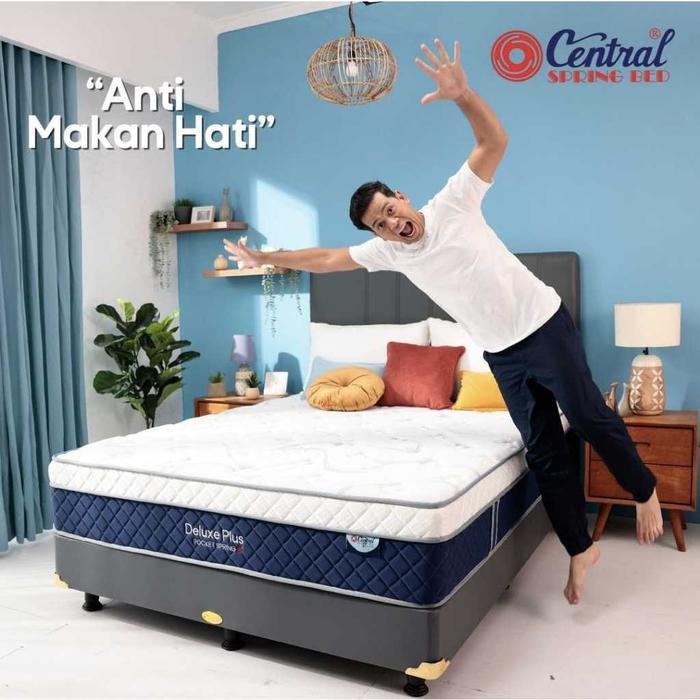 NEW PRODUK Central - Deluxe Plus Pocket Springbed Single Doubel King Size 120 160 180 Kasur Matras T
