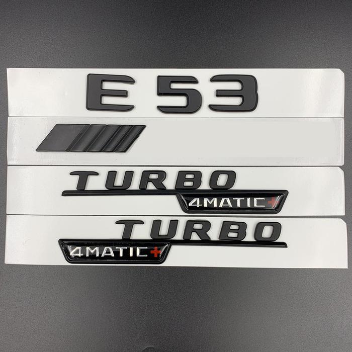 ABS Black 3d Letters For Car Fender Badge Turbo 4matic Emblem Logo