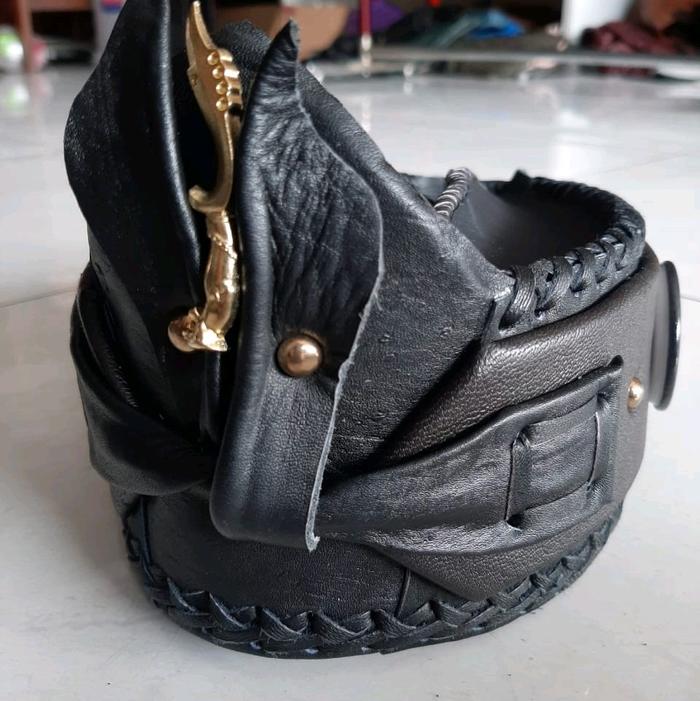 Blangkon barangbang semplak kujang maung kulit asli handmade garut keren elegan berwibawa