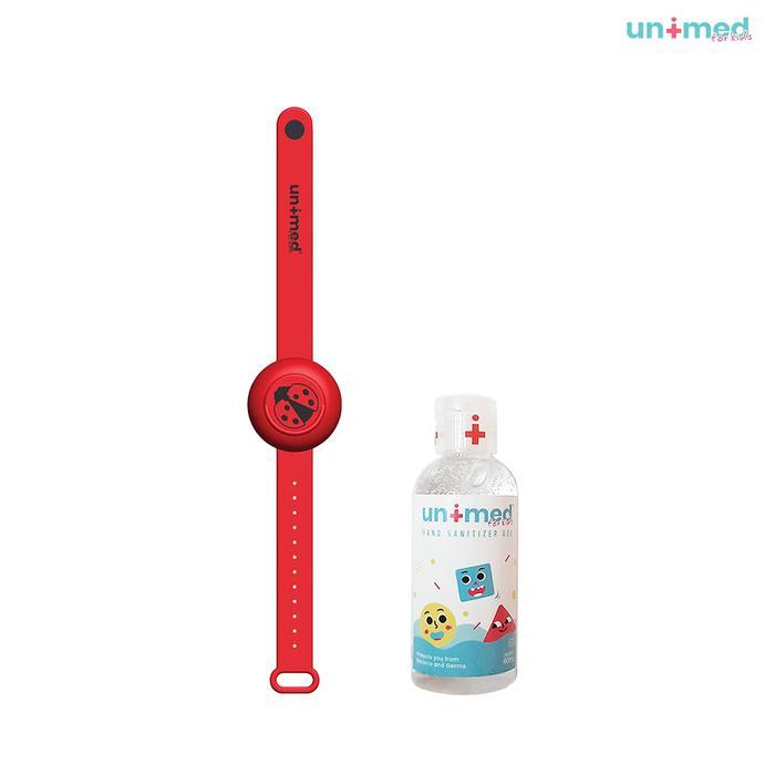 Unimed Kids Sanitizer Wristband Red Ladybug - Gelang Sanitizer Anak