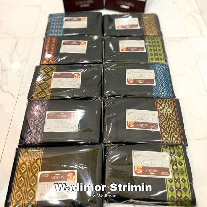 [GROSIR/5PCS]Annisa Hijab-Sarung Wadimor Strimin Hitam Dan Campuran Warna Unik