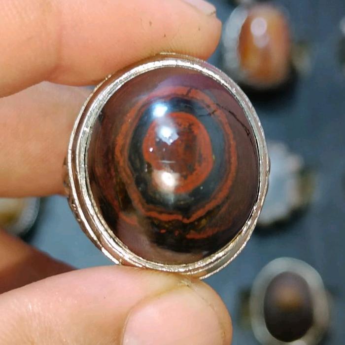 losdor2x batu akik jamal badar besi motif puser bumi nempel magnet