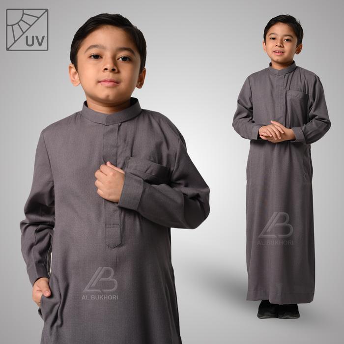 Al Bukhori - ANTI UV Jubah Anak Gamis Laki Laki Thobe Premium 4 - 12 Tahun Lengan Panjang - Jubah Fa