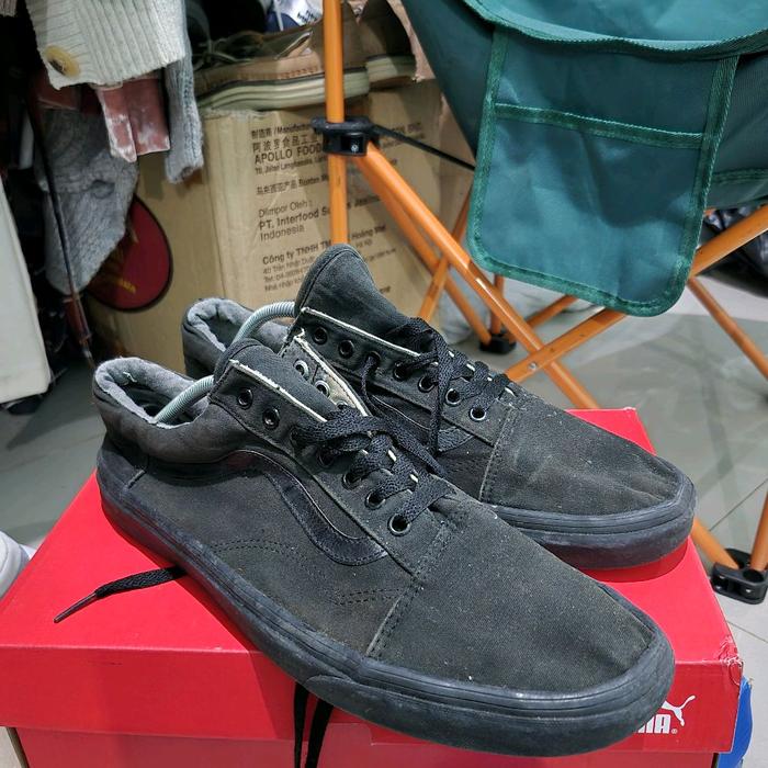 Sepatu Vans Fullblack size 47 Mantappp
