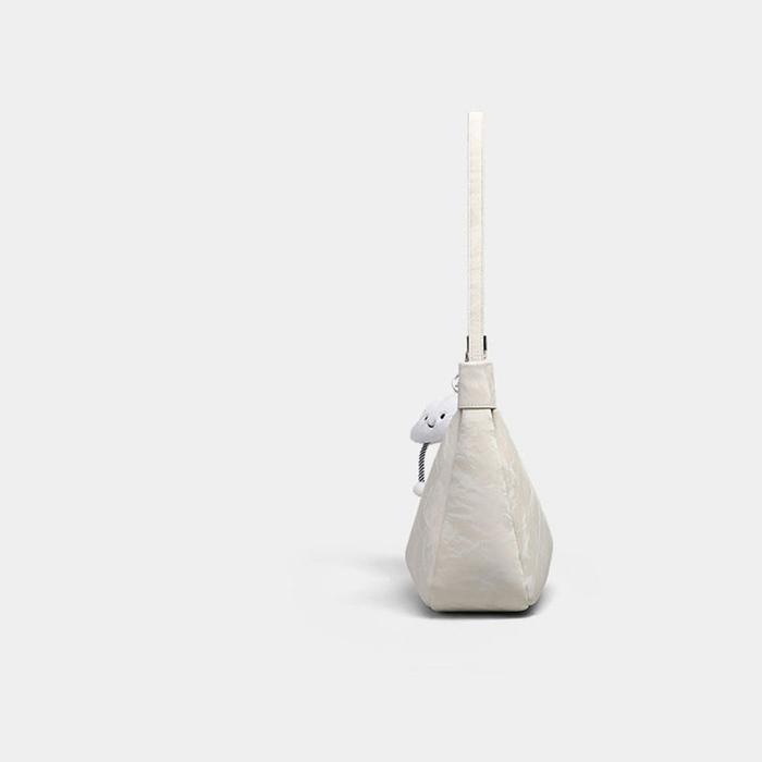 VINEY Women's Ho Bag, Soft Genuine Split Leather Shoulder Handbag with Cute Cloud Pendant, Fashion V