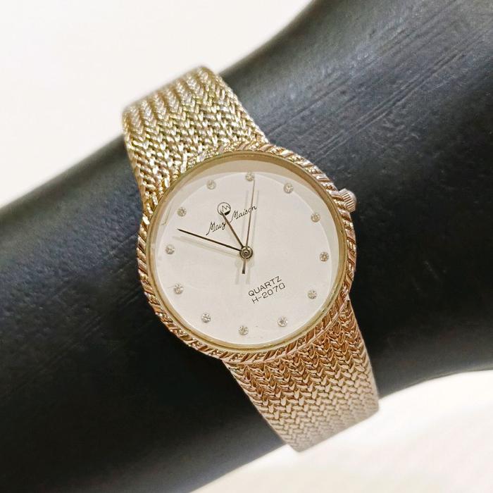 Jam Tangan Mavy Maison H-2070 Vintage Classic Quartz Watch Elegan Mewah Formal Luxury Kerja Kulit