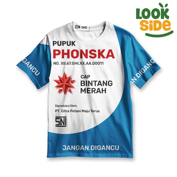 LOOKSIDE Kaos Parodi Pupuk Phonska – Baju Plesetan Lucu Unisex | Desain Unik Keren –  Bahan SERENA |