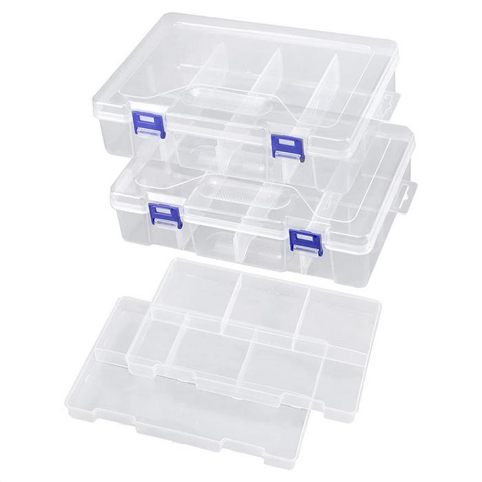 Tackle Box Fishing Tackle Box Storage Box 2 Pack Compartment Storage