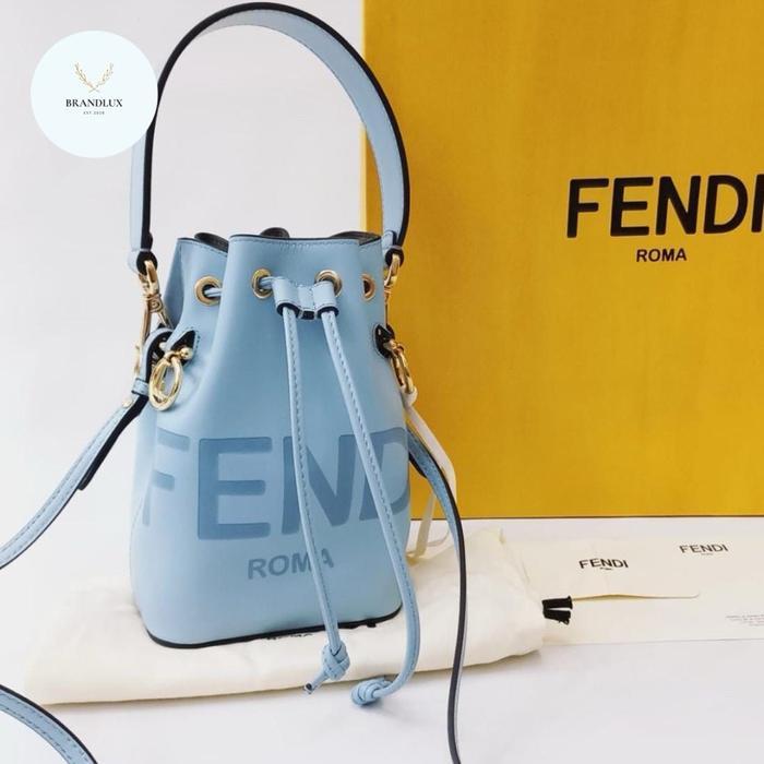 FENDI MON TRESOR MINI BUCKET DRAWSTRING  LEATHER