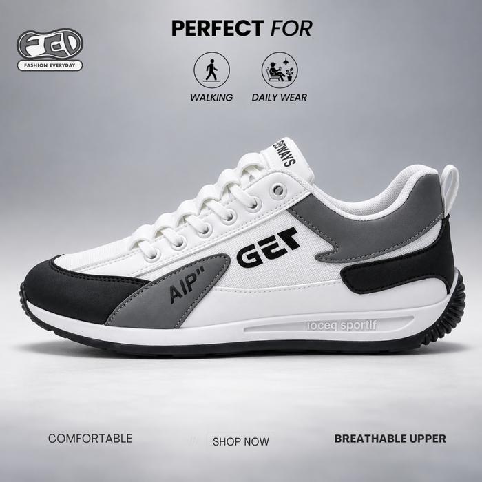 FED Sepatu Cowok Dewasa Ori Sneakers Running Pria Wanita Nishikawa White Kets Sporty Outdoor Joging